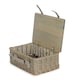 image 1 of Antique Wash Empty Picnic Basket with Pinewood Lid Brown | S