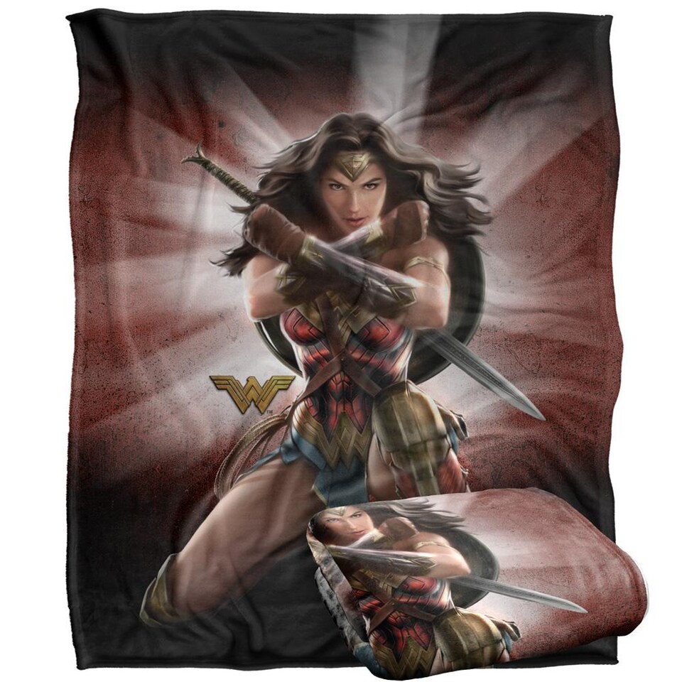 image 1 of Wonder Woman Pose Blanket | Multi | Multicoloured | One Size | 1