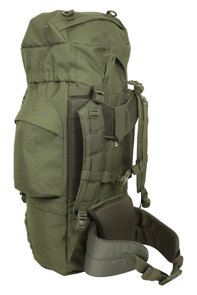 image 1 of Mountain Warehouse Tor 65L Rucksack Adjustable Back Water Resistant Hiking Backpack