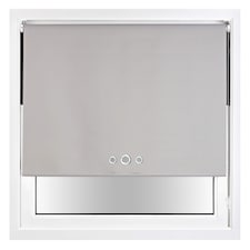 FURNISHED Blackout Roller Blind with Triple Eyelets & Metal Fittings | Grey | Grey | (W) 115cm x (L) 210cm