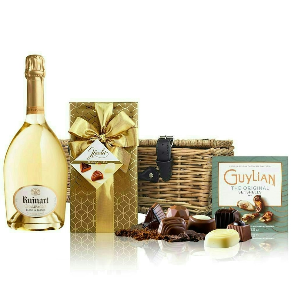 image 1 of Ruinart Blanc de Blancs Champagne and Chocolates Hamper 75cl 12.5% abv
