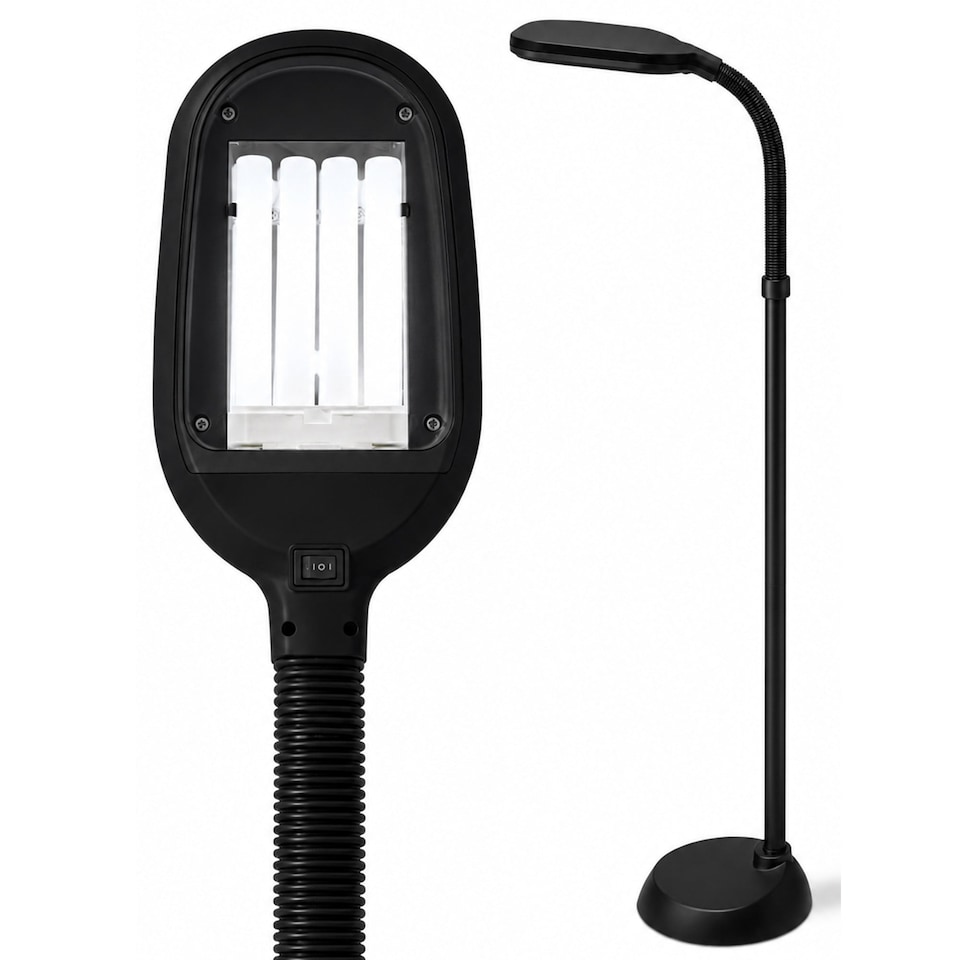 image 1 of Black Daylight Energy Saving 27W Floor Standing Reading Light | Black