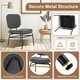 image 8 of COSTWAY Upholstered Accent Chair Reading Chair Grey Grey