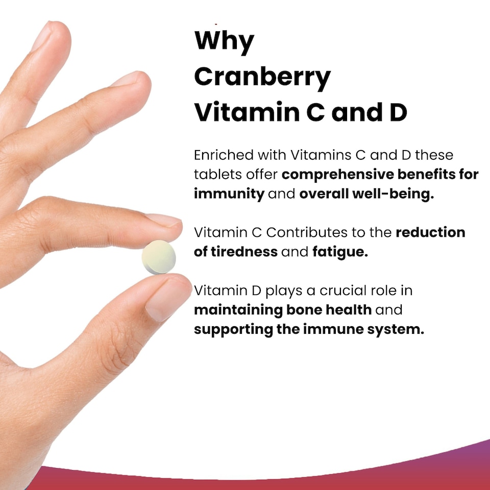 image 1 of Cranberry Tablets 3x Strength 30,000mg +Vitamin C&D