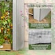 image 6 of Outsunny Mini Greenhouse with Shelves and Roll Up Door, 100x80x150cm, White