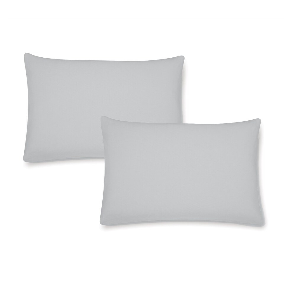 image 1 of Catherine Lansfield Brushed Cotton Standard Pillow case Pair | Grey | Standard