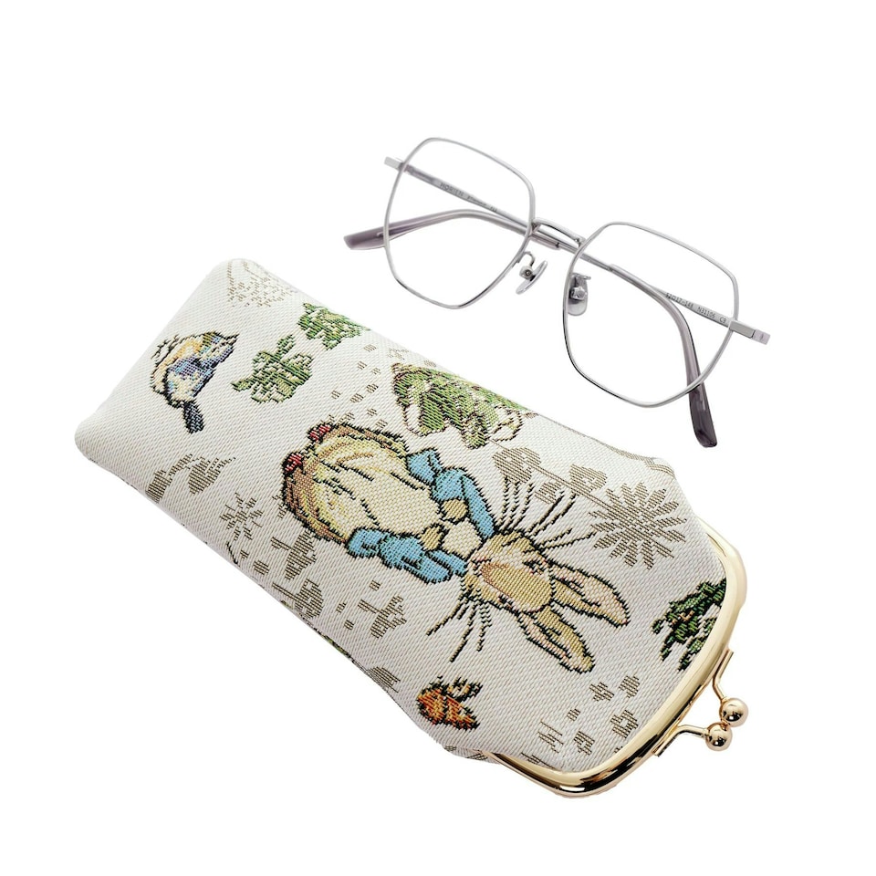 image 1 of Signare Glasses Pouch Tapestry Beatrix Potter Peter Rabbit | Cream
