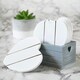 image 1 of Marco Paul  Set of 6 White Heart Wooden Coasters