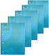 image 3 of Pack of 5 A4 160 Pages Blue Spiral Bound Polypropylene Notebooks