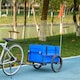 image 2 of HOMCOM Bicycle Trailer with 65L Foldable Storage Box and Pneumatic Tyres, Black