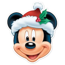 Mickey Mouse Christmas Disney Cardboard Face Mask