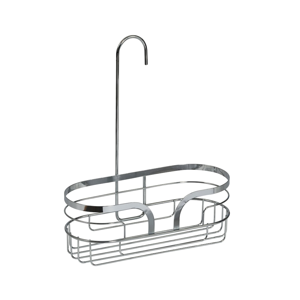 image 1 of Showerdrape Dante Chrome Mini Shower Caddy | Silver | 1