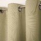 image 3 of OHS Leaf Print Thermal Blackout Eyelet Curtains, 90x90" - Sage Green