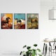 image 3 of Set of 3 Wild Horses Oil Paintings Galloping Wilderness Canada Wall Art Print A4