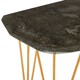 image 4 of Durable Large Black Marble Top Side Table, Modern Metal Side Table, Chic Constructed Modern Side Table Black
