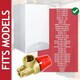 image 3 of SPARES2GO Pressure Relief Safety Valve for Ferroli Boiler 3 Bar 1/2" BSP Male x Female Brass PRV