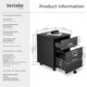 image 6 of Filing Cabinet - 2 rolling,  lockable drawers, fits A4 documents | Black | black | 46 x 40 x 54,50 cm | 1