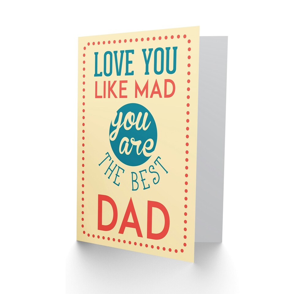 image 1 of Love You Like Mad You Are The Best For Dad Fathers Day Card