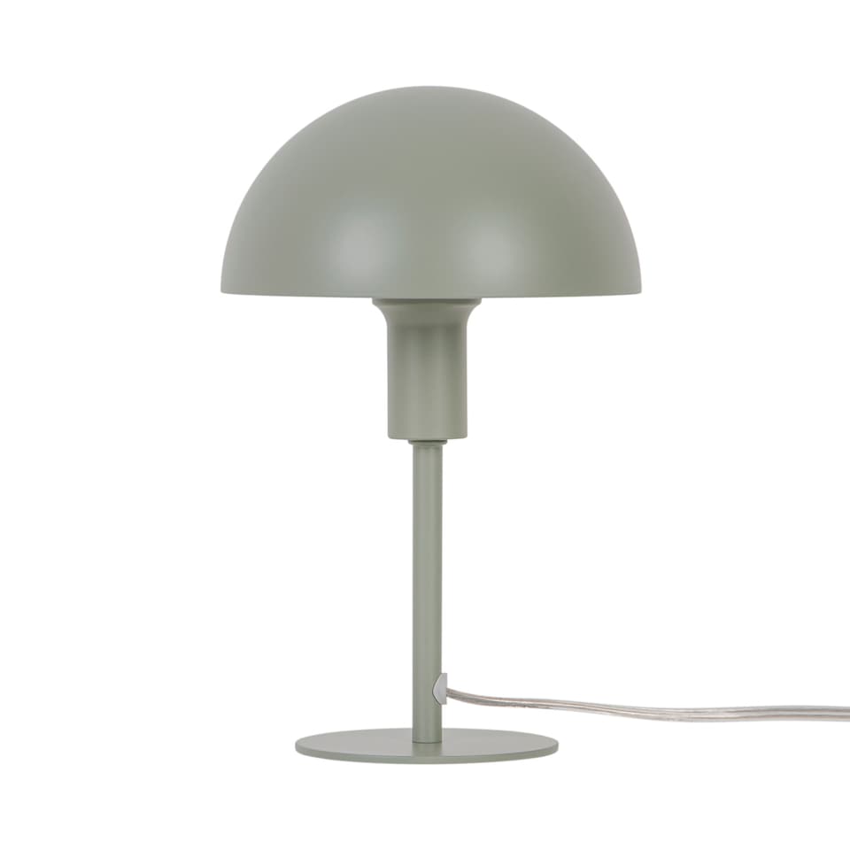 image 1 of Nordlux Ellen Indoor Table Lamp Green Metal E14 Dome Shade - Mains Powered, IP20 | Green | Dustgreen