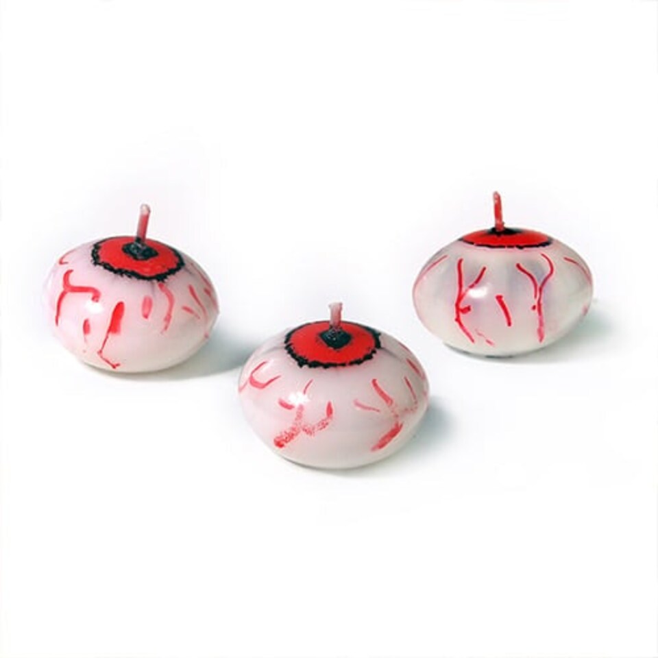 image 1 of Floating Bloodshot Eye Halloween Candles - Pack of 25