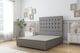 image 1 of Sloomy Alabama Pewter Dumfries Divan Bed Base 2 Drawers Same Side With 54 Inch Floor Standing Headboard | Grey | Pewter | Small Double | 1