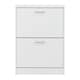 image 1 of Stirling Two Tier Shoe Cabinet | White | White