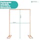 image 2 of Rectangle Arch Backdrop Stand with Base Garden Arbors - 150x200cm