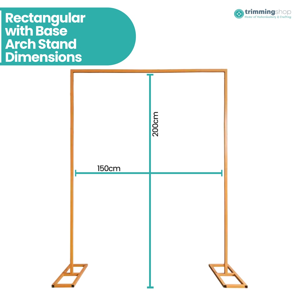 image 1 of Rectangle Arch Backdrop Stand with Base Garden Arbors - 150x200cm
