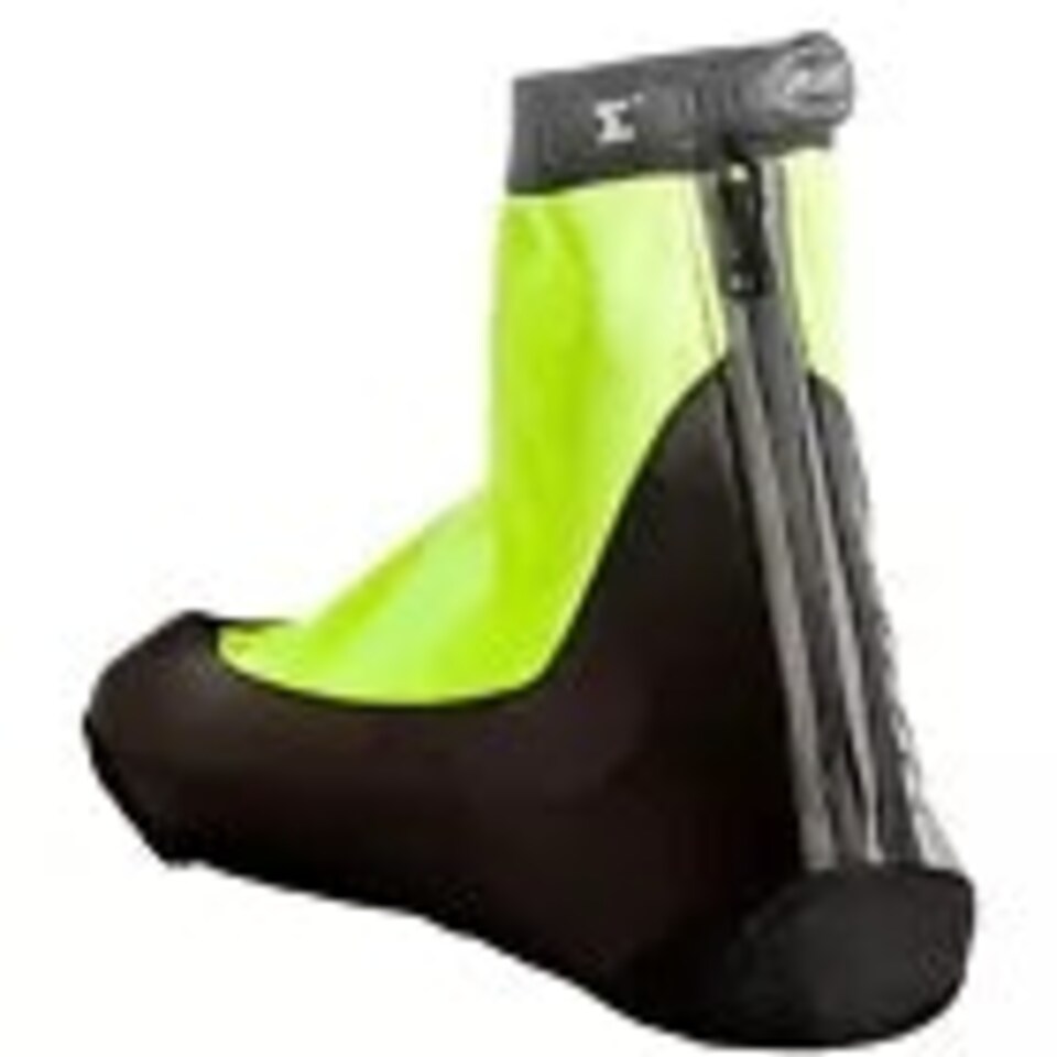 image 1 of AWE Bike Shoe Cover Neoprene/PU Reflective Neon/Black/Silver Waterproof Size 7-9