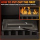 image 4 of HOMCOM Ethanol Fireplace Stove Freestanding Bioethanol Fire w/ 0.9L Tank Black