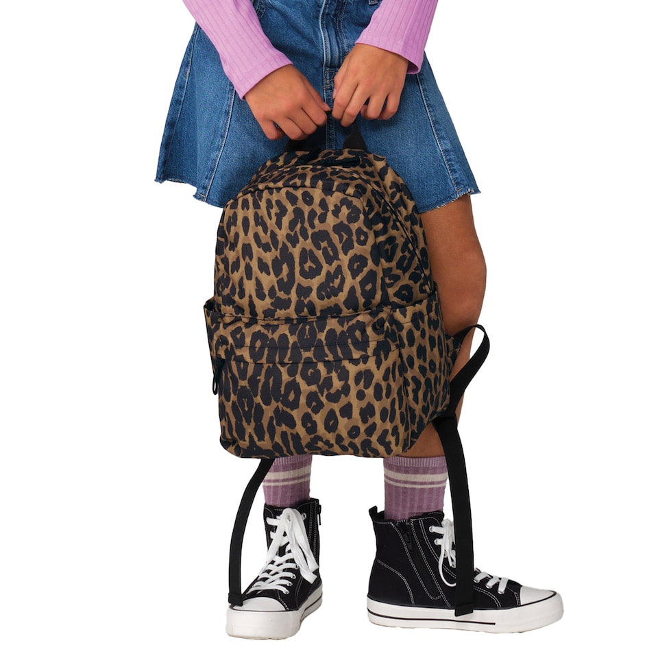 image 1 of Bagbase Leopard Print Mini Backpack | Multi | Leopard | One Size | 1