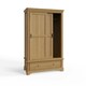 image 6 of Faire 120cm Sliding Combination Wardrobe in Natural Oak with Oak Top Brown