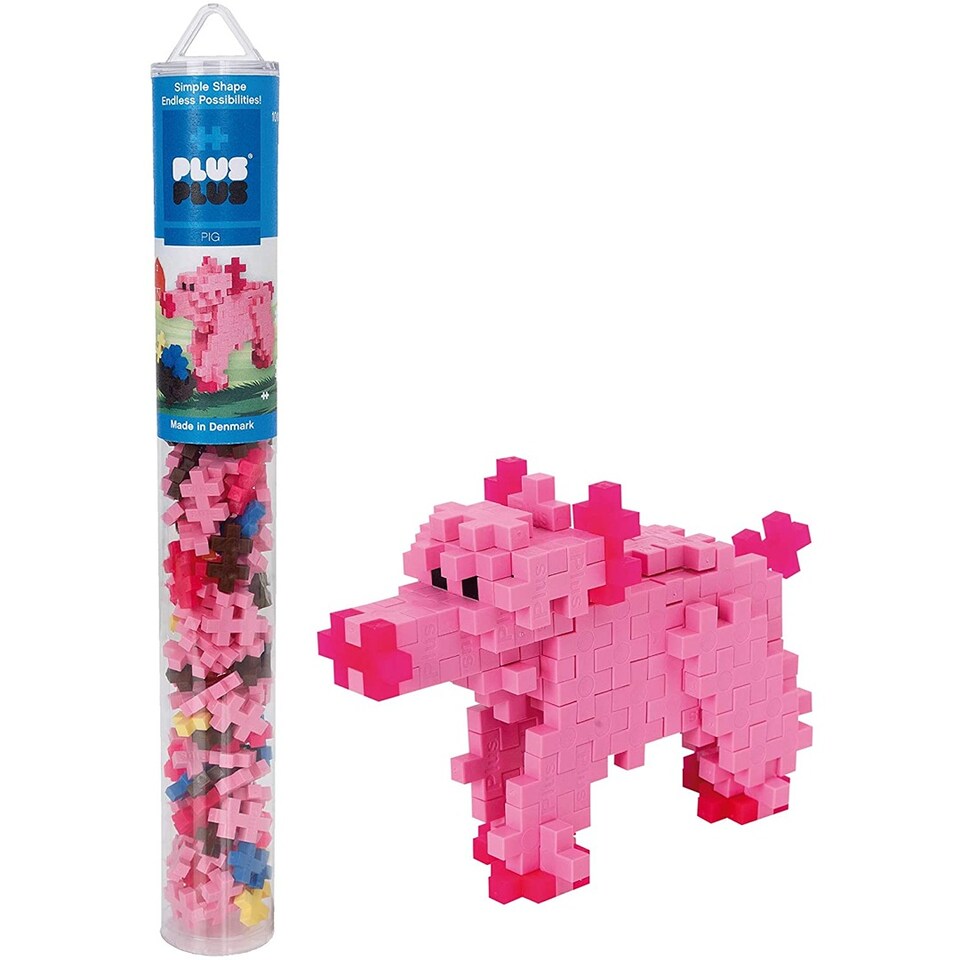 image 1 of Plus Plus Pig Tube Mix (100 Pieces)