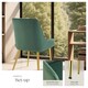 image 4 of Dining Chair Avane - velvet look, padded armchair, high backrest and armrests | Green | green | 6