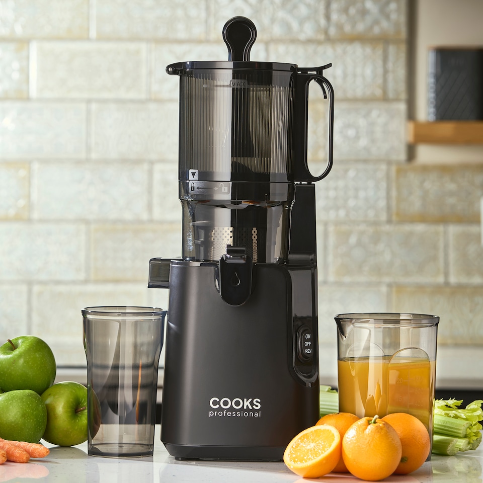 image 1 of Cooks Professional Cold Press Juicer with Wide Chute & 1.8L Hopper for Whole Fruit & Veg