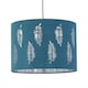 image 1 of First Choice Lighting Fern Teal Cut Out 30cm Pendant Lightshade Green | Silver