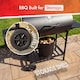 image 7 of VonHaus Charcoal BBQ, Barrel Barbecue with Offset Smoker