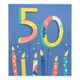 image 1 of 50th YOLO Birthday Card Age 50 Candle