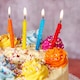 image 5 of Anniversary House Glitter Candles Multi-Coloured Rainbow Mix with Holders Pack of 12