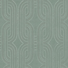 Sample of Woven Deco Wallpaper in Green | Green | Green