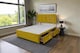 image 1 of York Plush Velvet Divan Base with Upholstered Headboard
