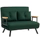 image 1 of HOMCOM Click Clack 2 Seater Sofa Bed for Living Room, Guest Room, Green Green | green