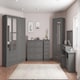 image 9 of Nevada 4 Door 2 Drawer Mirrored Wardrobe Grey | 3D Effect Grey