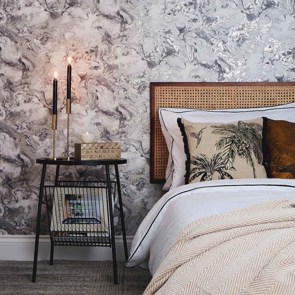 image 1 of Liquid Marble Wallpaper in Grey and Gold | Grey | Grey And Gold | 53cm x 10m