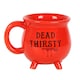 image 2 of Something Different Dead Thirsty Cauldron Ceramic Mug - Red/Black - One Size