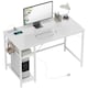 image 1 of HOMCOM 120 x 60 cm Home Office Desk Reversible Study Table for Bedroom White White