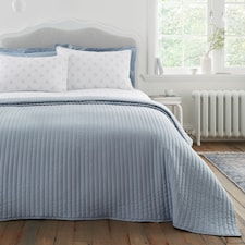 Bianca Quilted Lines Bedspread | Blue | One Size