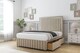 image 3 of Sloomy Boston Chrome Almond Coniston Divan Bed With Mattress 2 Drawers Left Side With 26" Strutted Headboard & 12" Matching Footboard 6' Super King | Cream | Almond | Super King | 1
