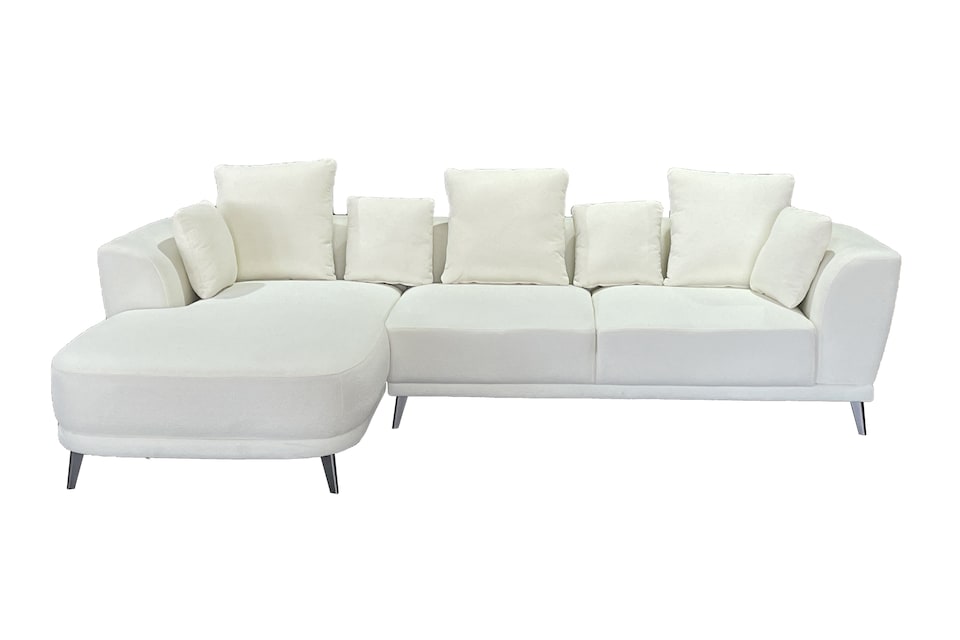 image 1 of The 3 Seater Nova Lounger Right Corner Sofa in Grey or Cream | Cream | One Size