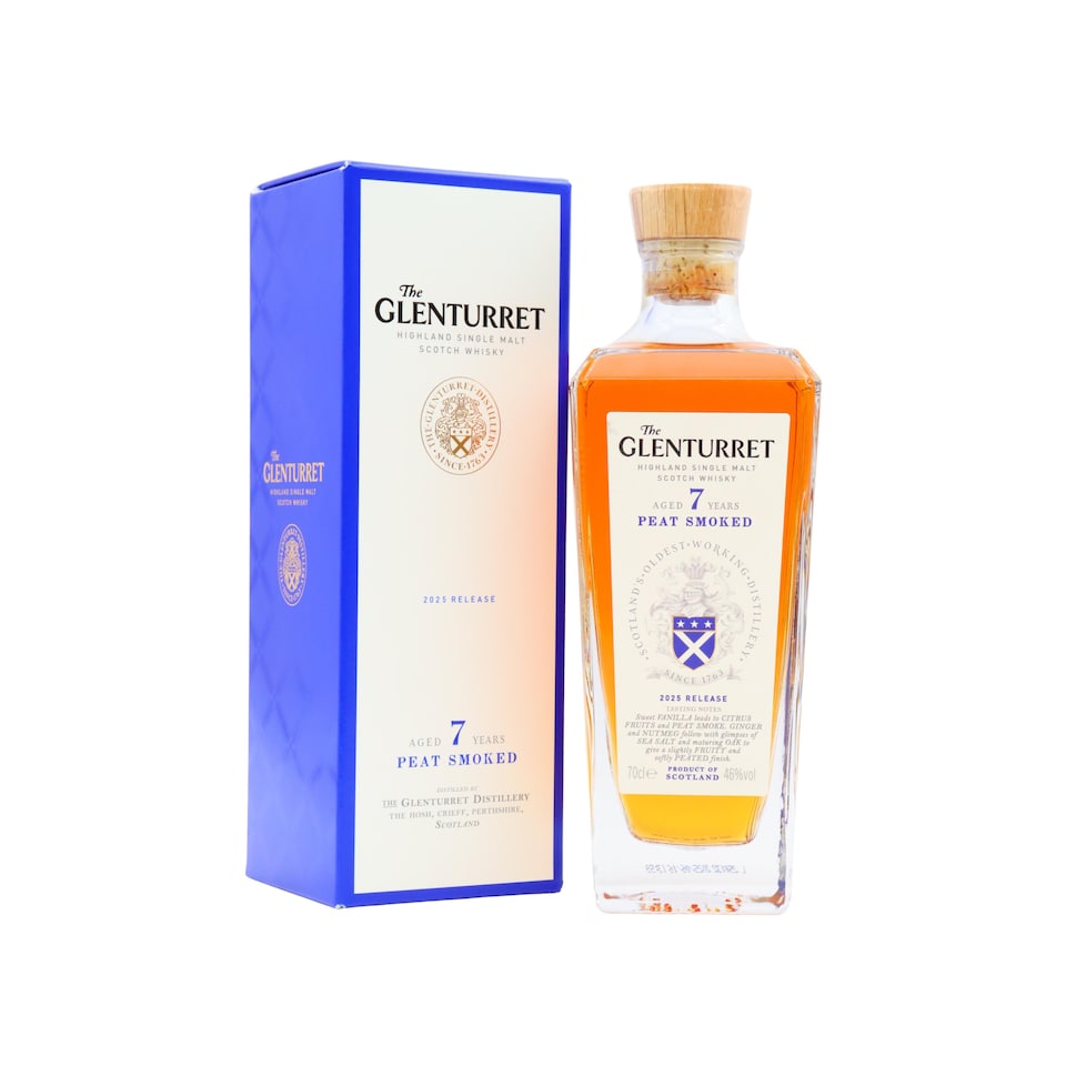 Glenturret - 2025 Release Peat Smoked Single Malt Scotch 7 year old Whisky